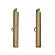 Slide end tubes 35mm - Antique bronze